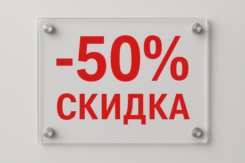 Оргстекло со скидкой 50%